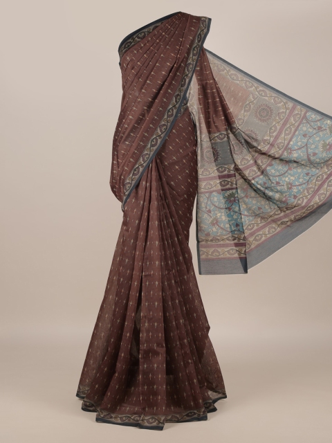 

Pothys Brown Printed Saree