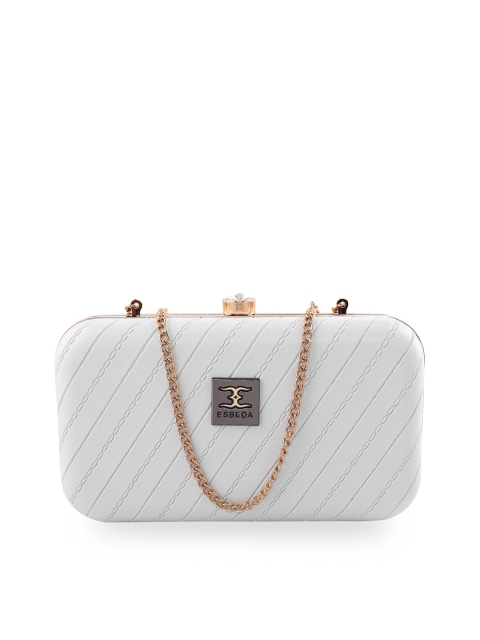 

ESBEDA White Textured Box Clutch