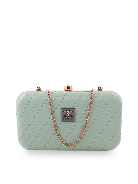 

ESBEDA Green Textured Box Clutch