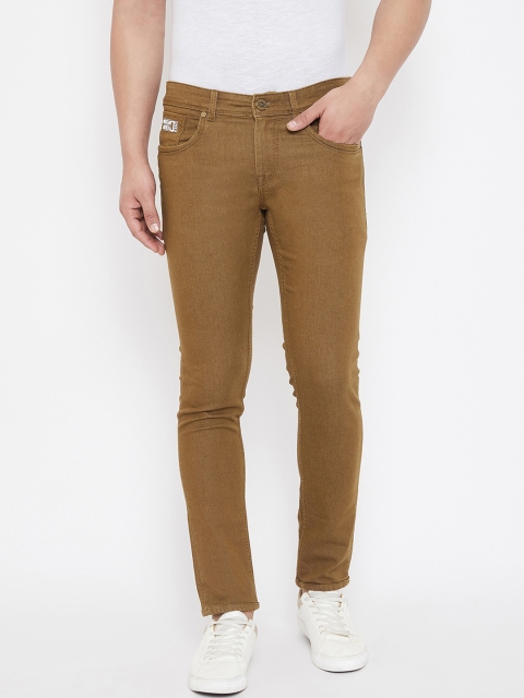 

American Archer Men Khaki Skinny Fit Low-Rise Clean Look Jeans