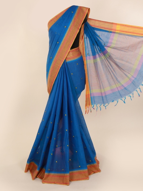 

Pothys Blue Woven Design Saree