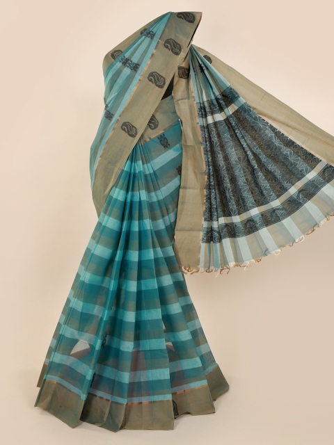 

Pothys Blue Striped Pure Cotton Saree