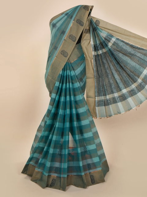 

Pothys Blue Striped Pure Cotton Saree