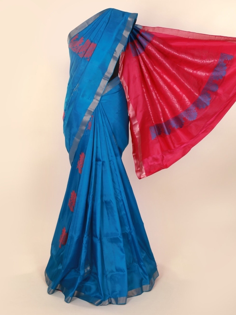 

Pothys Blue Woven Design Kanjeevaram Saree