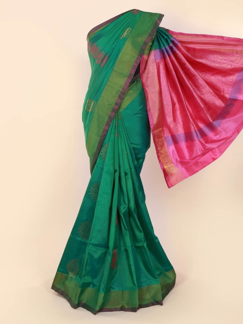 

Pothys Green Woven Design Kanjeevaram Saree