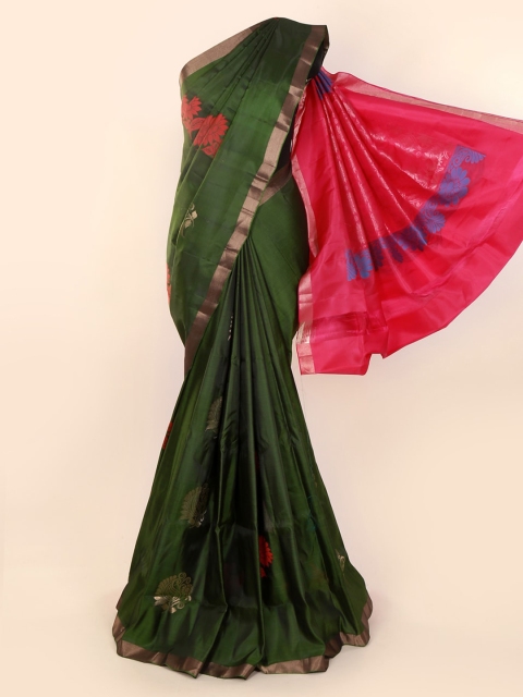 

Pothys Green Solid Kanjeevaram Saree