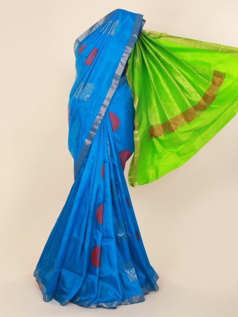 

Pothys Blue Pure Silk Woven Design Kanjeevaram Saree