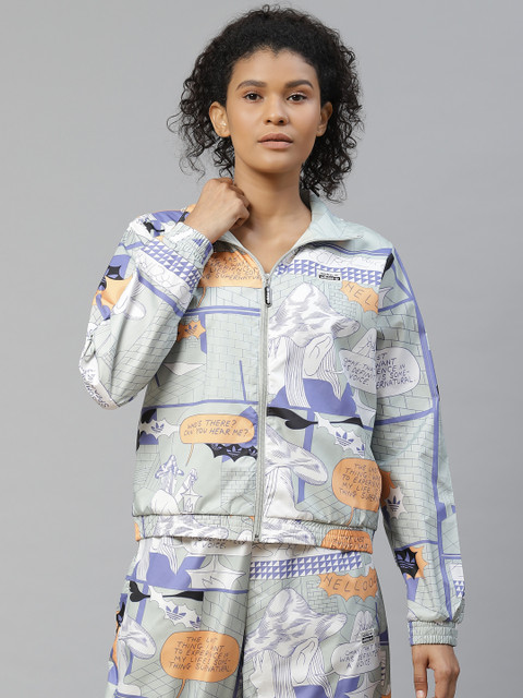 

ADIDAS Originals Women Multicoloured Comic Print Sustainable Bomber Jacket, Multi