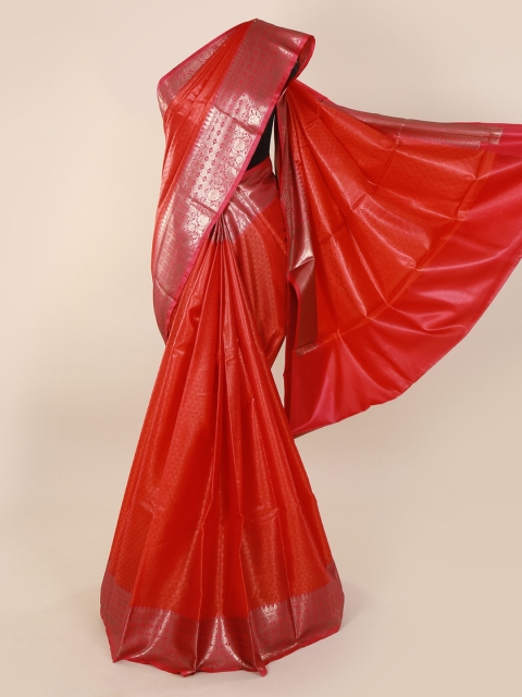 

Pothys Red Woven Design Cotton Blend Saree