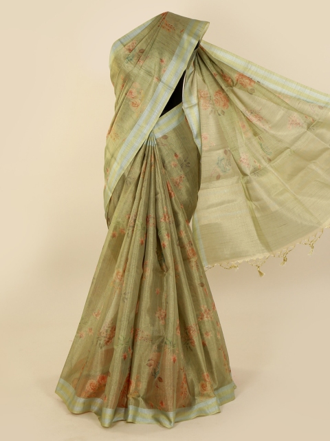 

Pothys Olive Green Woven Design Tissue Saree