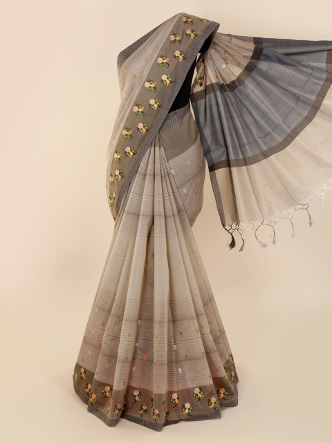 

Pothys Brown Printed Cotton Blend Saree