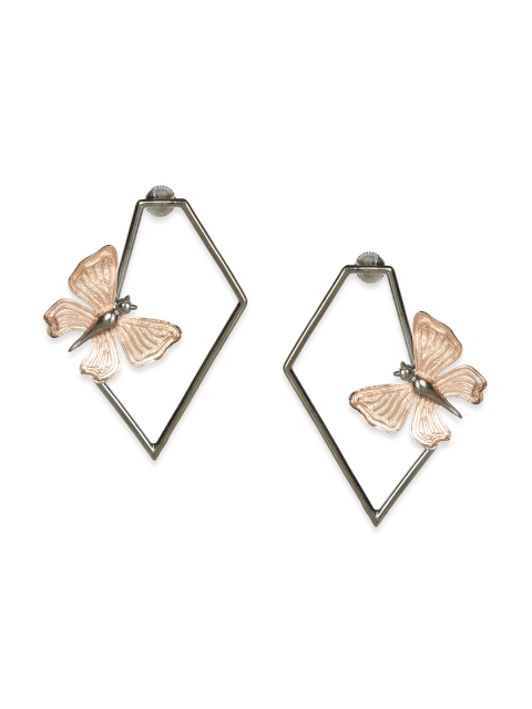 

MIDASKART Rose Gold Contemporary Drop Earrings