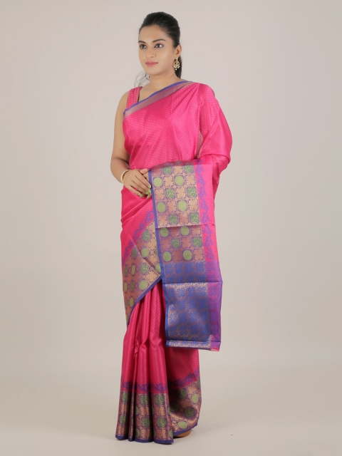 

Pothys Pink Woven Design Cotton Blend Saree