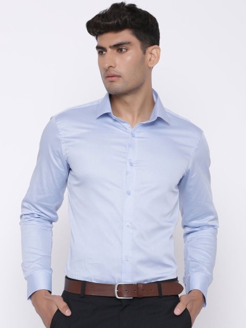 

Tistabene Men Blue Slim Fit Solid Formal Shirt