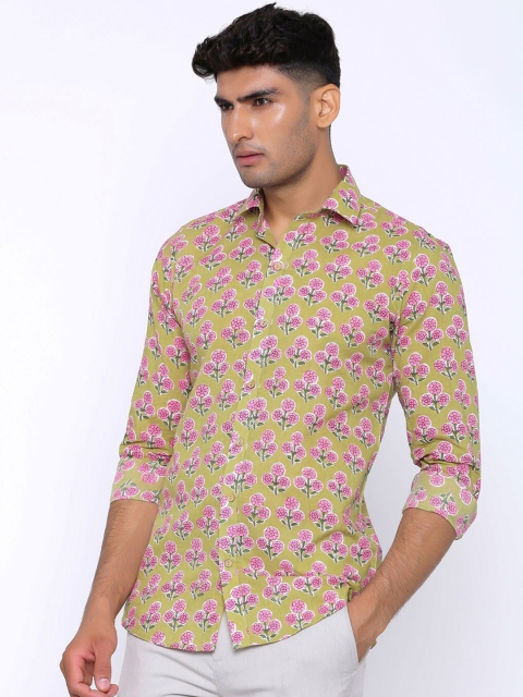 

Tistabene Men Green Slim Fit Printed Casual Shirt