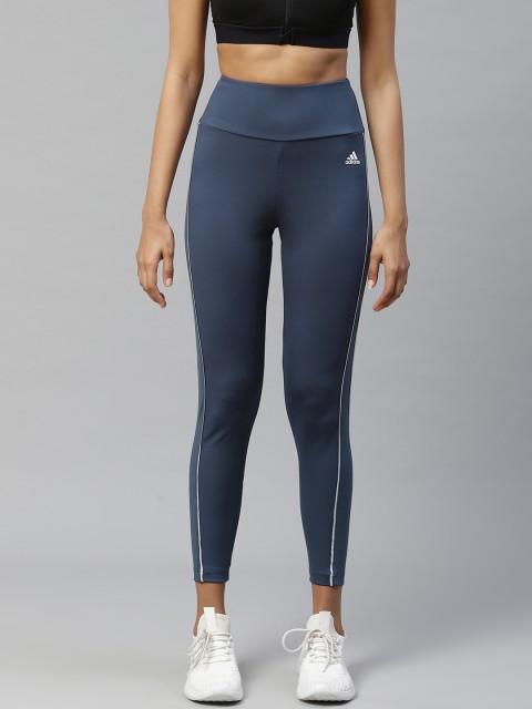 

ADIDAS Women Navy Blue Solid W DNC 78 High Rise Knitted Tights