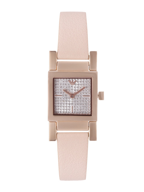

Emporio Armani Women Silver-Toned Embellished Analogue Watch AR11279_OR1