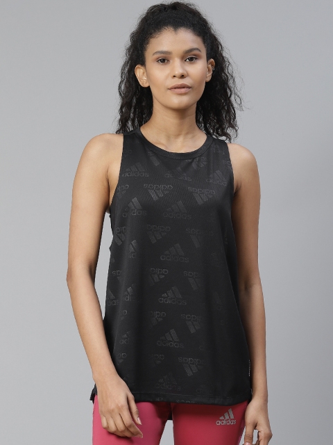 

ADIDAS Women Black Printed OTR Tank Running Top