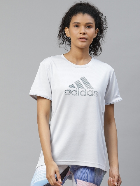 

ADIDAS Women Blue Badge of Sport Necessi Aeroready Training T-Shirt