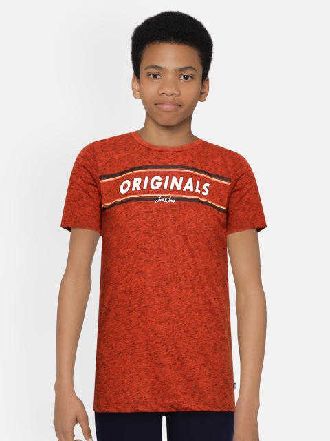 

Jack & Jones Boys Red Printed Round Neck T-shirt