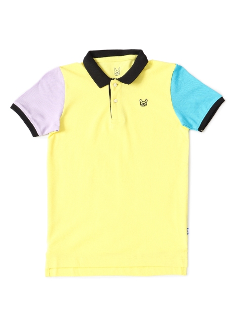 

Jack & Jones Boys Yellow Polo Collar Slim Fit Cotton T-shirt