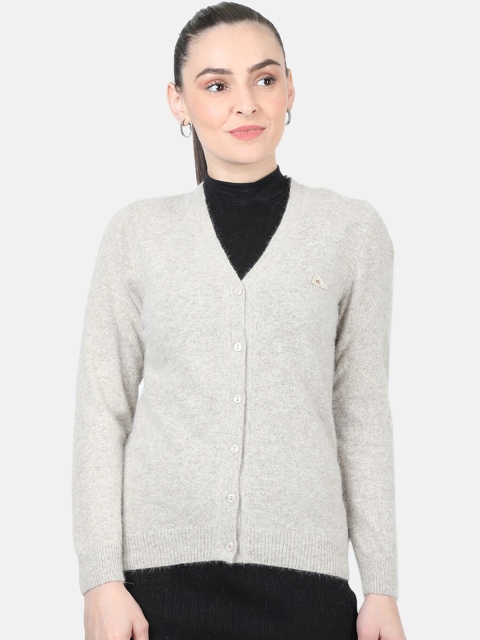 

Monte Carlo Women Grey Solid Cardigan Sweater