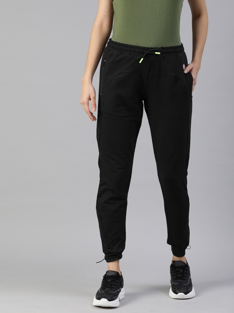 

Allen Solly Tribe Women Black Solid Pure Cotton Cropped Joggers