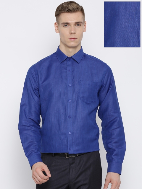 

Mark Taylor Blue Linen Blend Semiformal Shirt