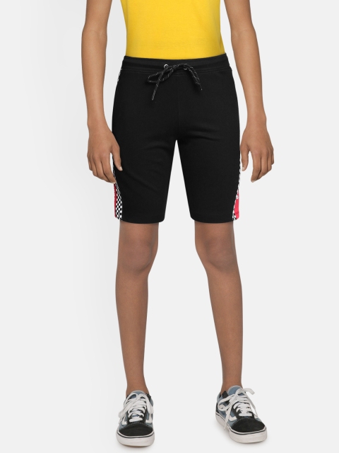 

Jack & Jones Boys Black Checked Regular Fit Pure Cotton Shorts