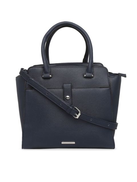 

Forever Glam by Pantaloons Navy Blue Textured Handheld Bag