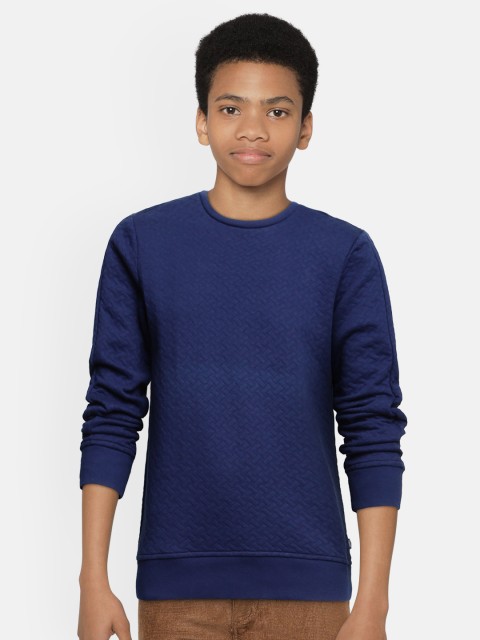 

Jack & Jones Boys Navy Blue Solid Sweatshirt