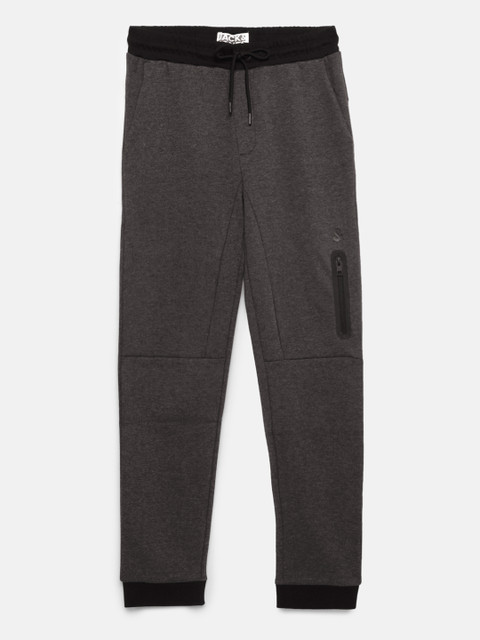 

Jack & Jones Boys Grey Solid Joggers