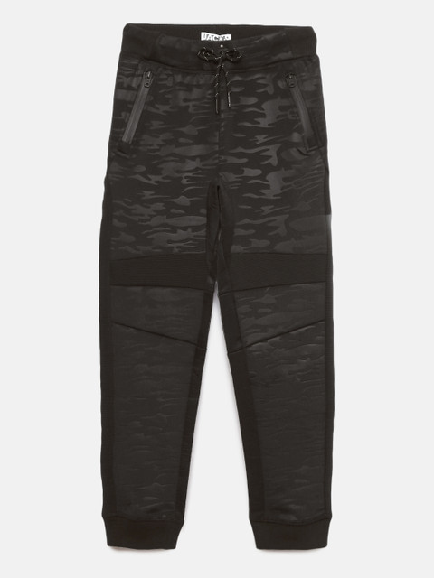 

Jack & Jones Boys Black Printed Joggers