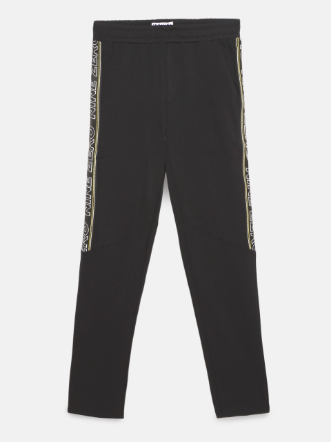 

Jack & Jones Boys Black Solid Track Pants