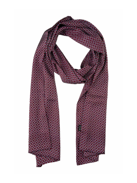 

The Tie Hub Men Maroon & Pink Printed Silk Scarf