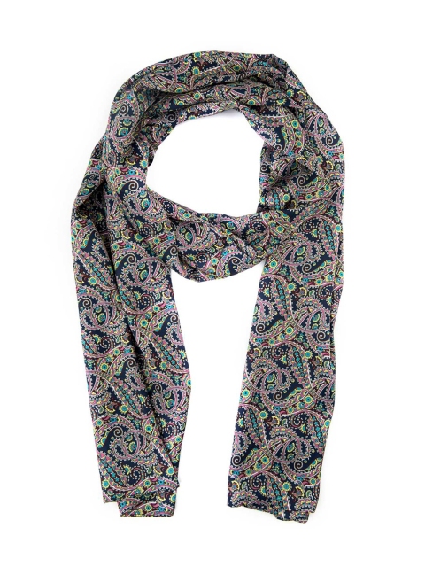 

The Tie Hub Men Blue & Pink Printed Woolen Scarf
