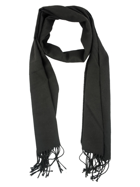 

The Tie Hub Men Black Solid Woolen Scarf