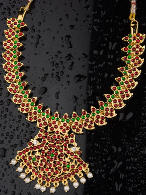 

Alankruthi Gold-Toned Alloy Gold-Plated Handcrafted Necklace