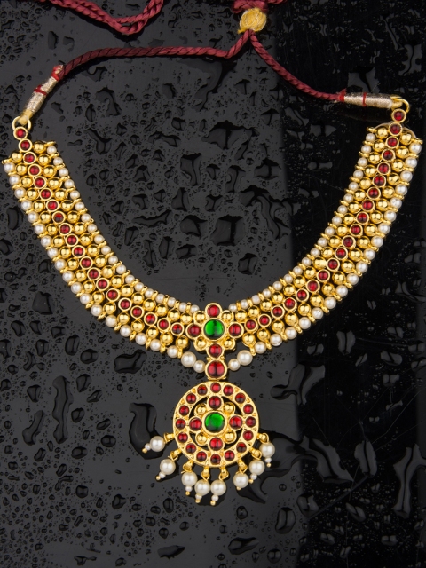 

Alankruthi Gold-Toned Alloy Gold-Plated Handcrafted Necklace