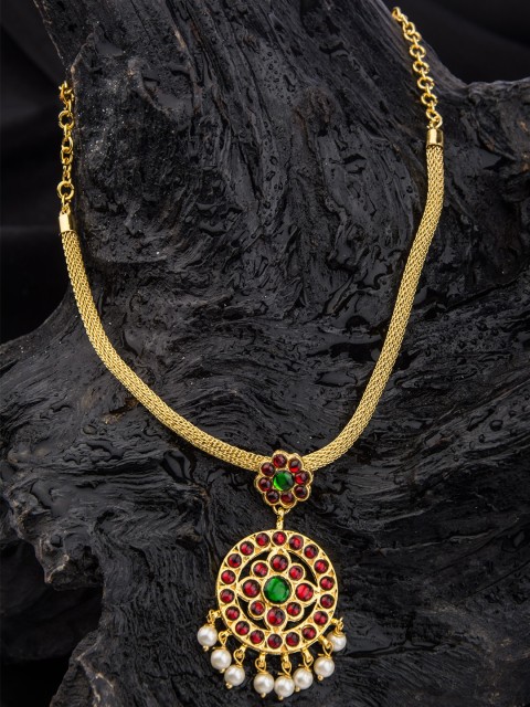 

Alankruthi Gold-Toned Alloy Gold-Plated Handcrafted Necklace