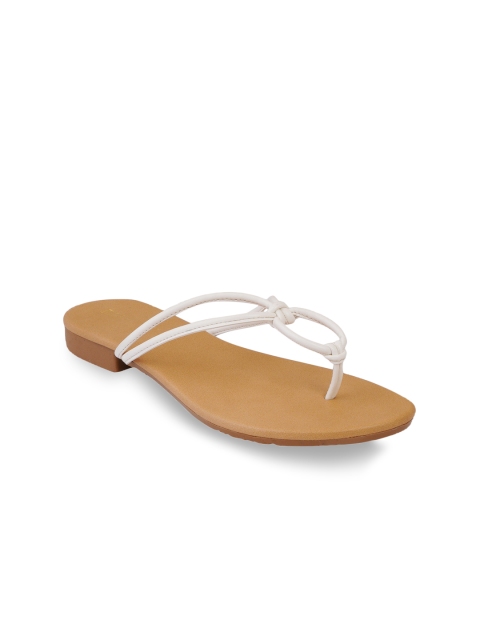 

SCENTRA Women White Open Toe Flats