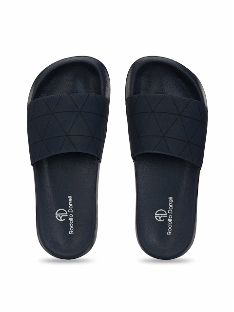 

Rodolfo Darrell Men Navy Blue Self Design Sliders