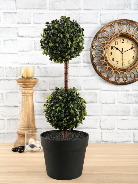 

NATURES HOME Green Large Topiary with Black Pot
