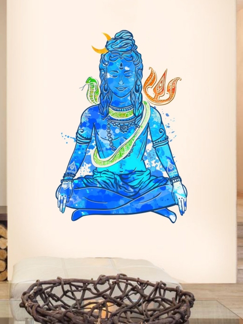 

rawpockets Blue Divine Lord Shiva Wall Stickers