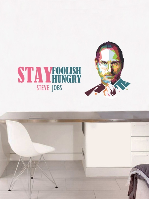 

rawpockets Steve Jobs Stay Hungry Stay Foolish Wall Paper, Beige
