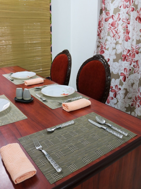 

Shresmo Brown Set of 6 Brown Woven-Design Table Placemats