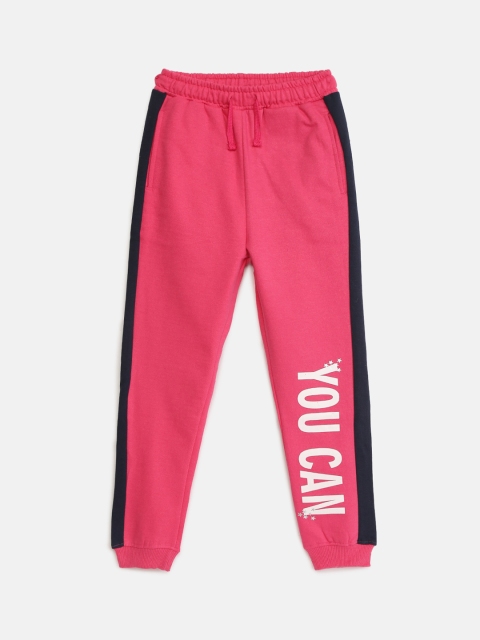 

mackly Girls Pink & Navy Blue Printed Lounge Pants GPW102