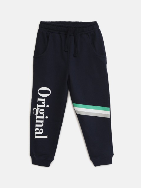 

mackly Boys Navy Blue & White Printed Lounge Pants BPW201