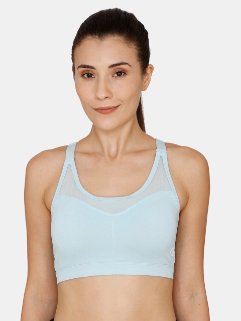 

Zelocity Blue Solid Non-Wired Lightly Padded Workout Bra ZC4498FASHABLUE