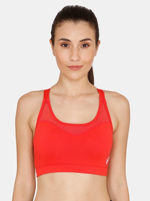 

Zelocity Red Solid Non-Wired Lightly Padded Workout Bra ZC4498FASH00RED